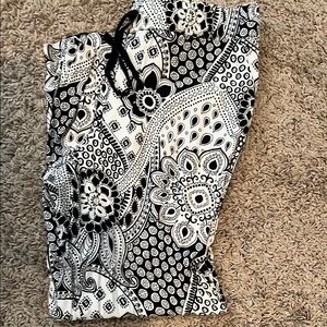 Black and White Paisley Pants